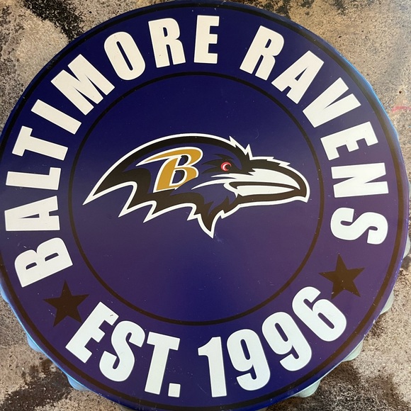 Baltimore Ravens NFL American Football Logo Bottle Top 13.5" Hanging Wall Sign - Picture 1 of 10